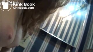 Sexy girl poops in sink