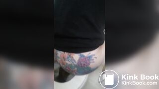 beautiful tattoo butt monster big pooping