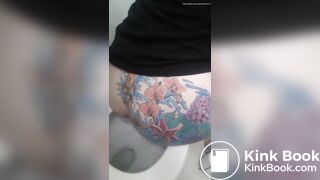 beautiful tattoo butt monster big pooping