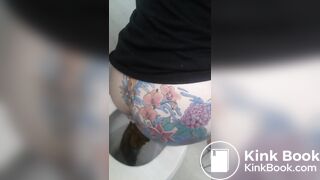 beautiful tattoo butt monster big pooping