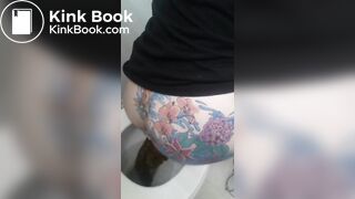 beautiful tattoo butt monster big pooping
