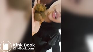 Latina licking and smearing