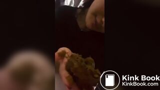 Latina licking and smearing