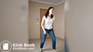 AI girl poops herself