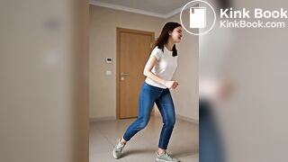 AI girl poops herself