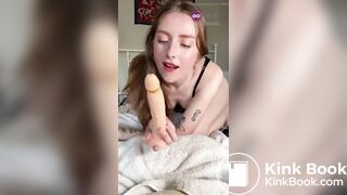 Licking Shit Off Her Dildo