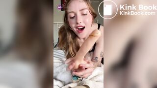 Licking Shit Off Her Dildo