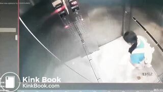 Chinese girl shit in a Elevator