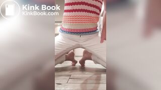 WHITE JEANS PEE AND POOP