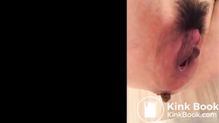 Japanese girl constipated moaning and grunting to poop