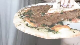 Another bitch making pizza with shit