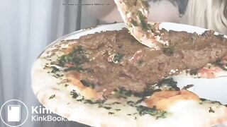 Another bitch making pizza with shit