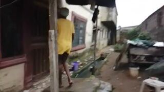 Ebony panty poop 6