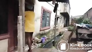 Ebony panty poop 6