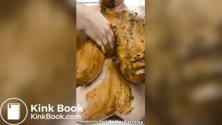 Jan Smears Shit On Her Huge Titties