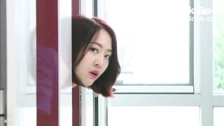 Korean girl farting and desperately pooping