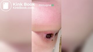 Jewell's ass pooping on toilet