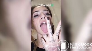 hot woman shitting in toilet.