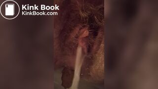 Pooping a fat turd