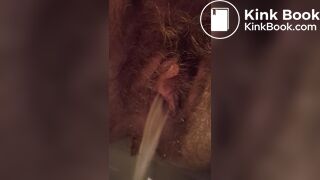 Pooping a fat turd