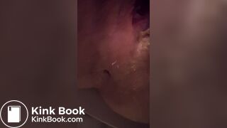 Pooping a fat turd