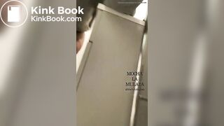 Ebony girl pooping on toilet - video 24
