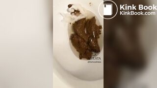 Ebony girl pooping on toilet - video 24