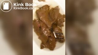 Ebony girl pooping on toilet - video 24