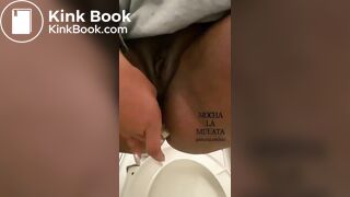 Ebony girl pooping on toilet - video 24