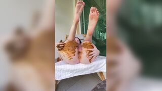 smearing poop - video 3