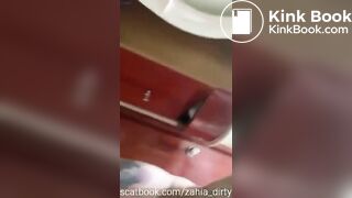 Girl in hijab dirty dildo