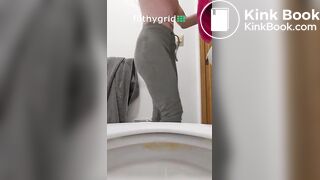 beautiful Honey poops on the toilet and shows your ass