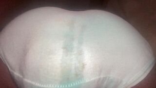 closeup ebony panty poop overflow