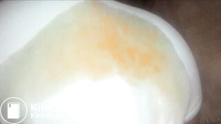 closeup ebony panty poop overflow