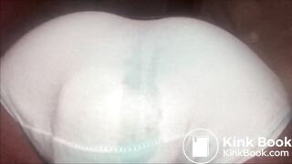 closeup ebony panty poop overflow