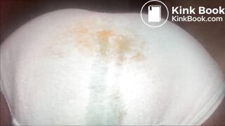 closeup ebony panty poop overflow