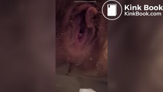 Asshole empty poo