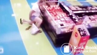 Woman shit diarrhea in the supermarket