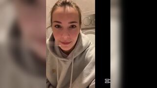Sexy European girl with diarrhea