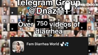 Sexy European girl with diarrhea