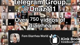 Sexy European girl with diarrhea