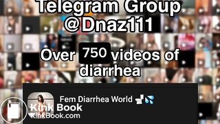 Sexy European girl with diarrhea