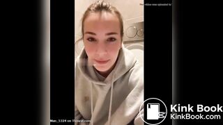 Sexy European girl with diarrhea