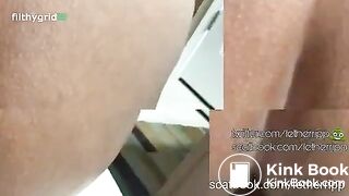 Ebony girl liquid poop on toilet