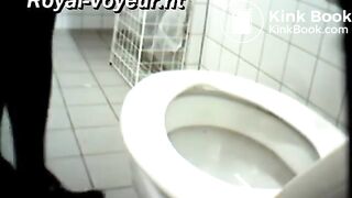 Woman Explodes the public toilet with liquid diarrhea V