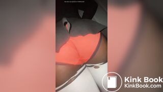 Ebony poop panty