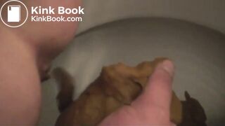 Woman diarrhea onto hand