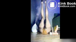 Girl Makes a HUGE Mess in her Pantyhose