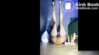 Girl Makes a HUGE Mess in her Pantyhose