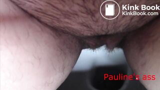poop between the legs of a mature woman